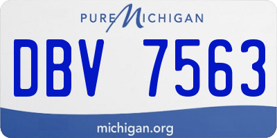 MI license plate DBV7563