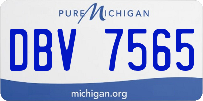 MI license plate DBV7565