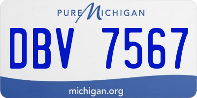 MI license plate DBV7567