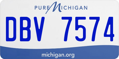 MI license plate DBV7574