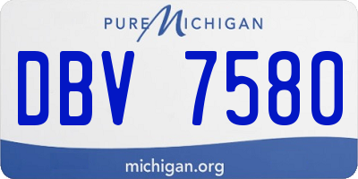 MI license plate DBV7580