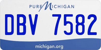 MI license plate DBV7582