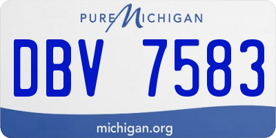 MI license plate DBV7583