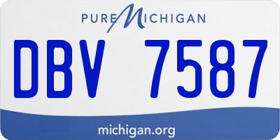 MI license plate DBV7587