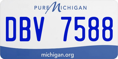 MI license plate DBV7588