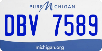 MI license plate DBV7589