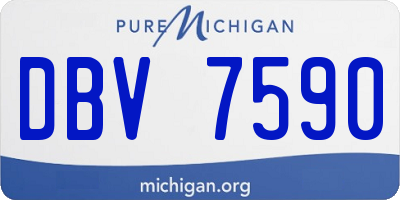 MI license plate DBV7590