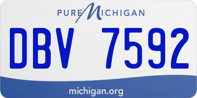 MI license plate DBV7592
