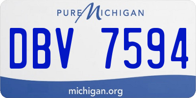 MI license plate DBV7594
