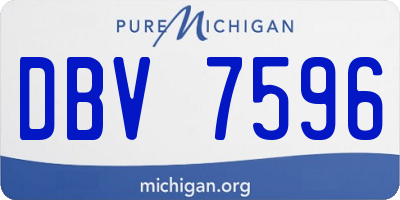MI license plate DBV7596