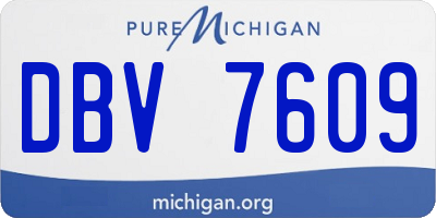 MI license plate DBV7609