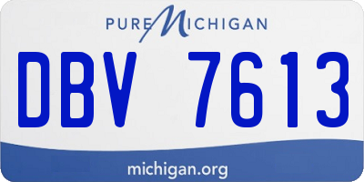 MI license plate DBV7613