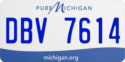 MI license plate DBV7614