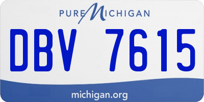 MI license plate DBV7615
