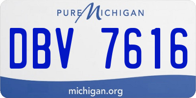 MI license plate DBV7616