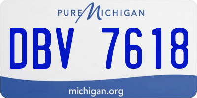 MI license plate DBV7618
