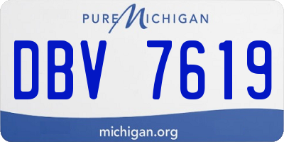 MI license plate DBV7619
