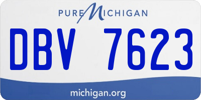 MI license plate DBV7623