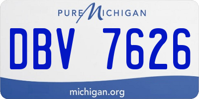 MI license plate DBV7626