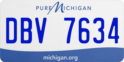 MI license plate DBV7634
