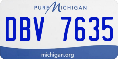 MI license plate DBV7635