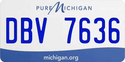 MI license plate DBV7636