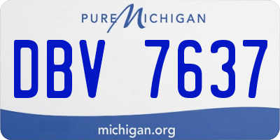 MI license plate DBV7637