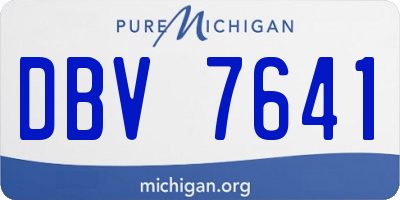 MI license plate DBV7641