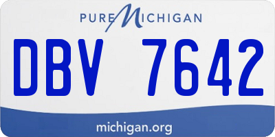 MI license plate DBV7642