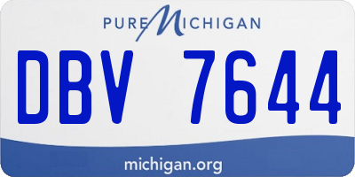 MI license plate DBV7644
