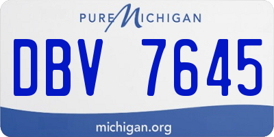 MI license plate DBV7645