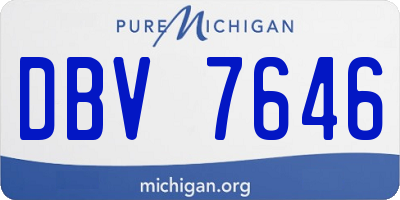 MI license plate DBV7646