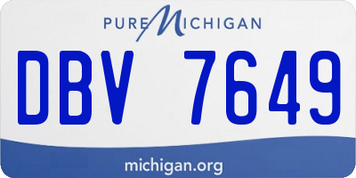MI license plate DBV7649