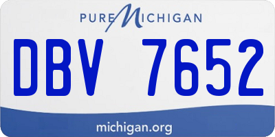 MI license plate DBV7652