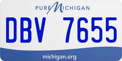 MI license plate DBV7655