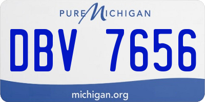 MI license plate DBV7656