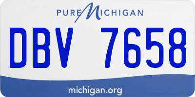 MI license plate DBV7658