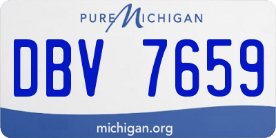 MI license plate DBV7659