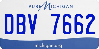 MI license plate DBV7662