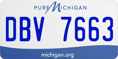 MI license plate DBV7663