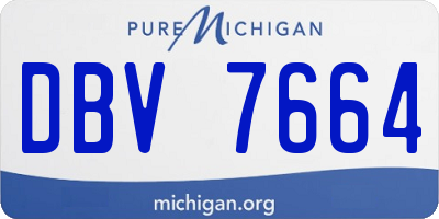 MI license plate DBV7664