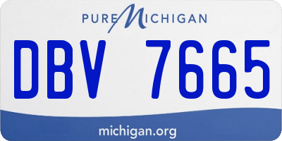 MI license plate DBV7665