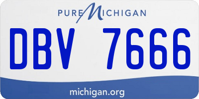 MI license plate DBV7666