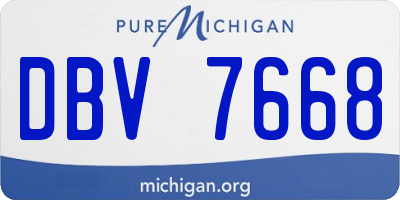 MI license plate DBV7668