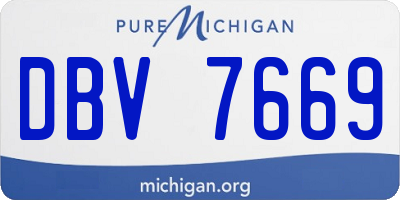MI license plate DBV7669