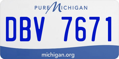 MI license plate DBV7671