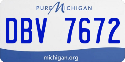MI license plate DBV7672
