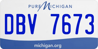 MI license plate DBV7673