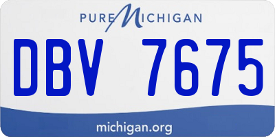 MI license plate DBV7675