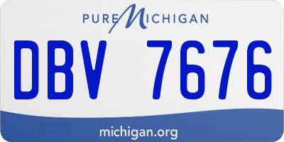 MI license plate DBV7676